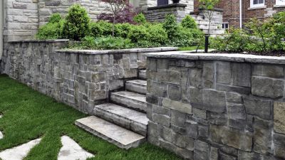 Finished Masonry Retaining Wall